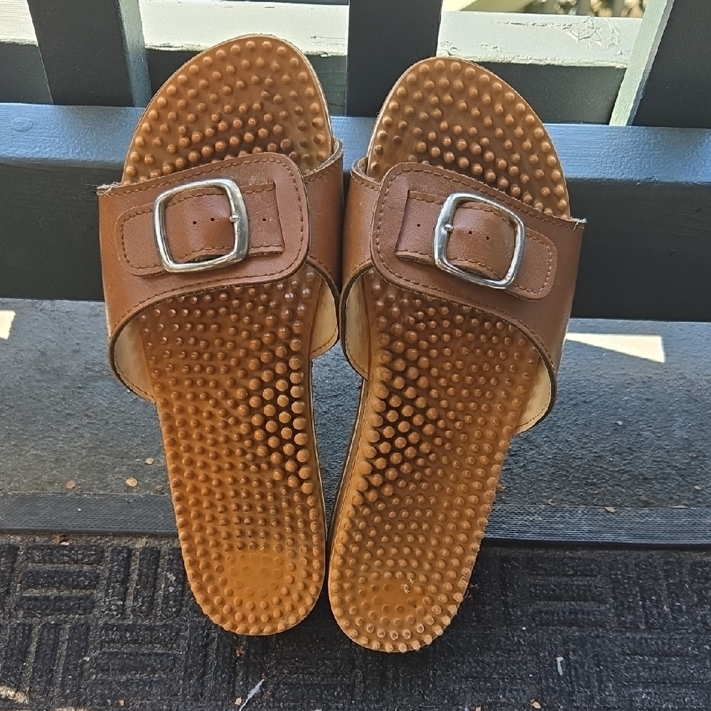 Slide Sandals Buckle Comfort Footbed Massage Slides Unisex Summer Made In Japan